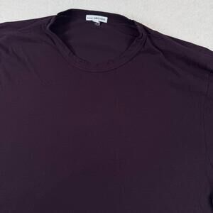 James Perse Shirt Mens Size 2XL Purple Solid Cotton Crew Neck Jersey Casual
